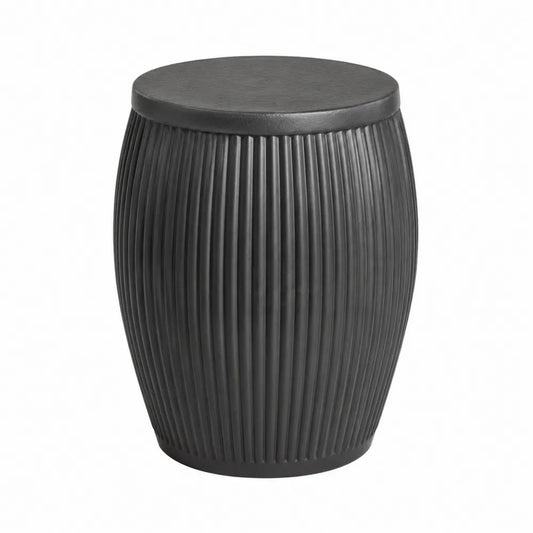 Table d’extérieur d’appoint cylindrique en composite ciment fibré noir 40 x 40 x 46 cm